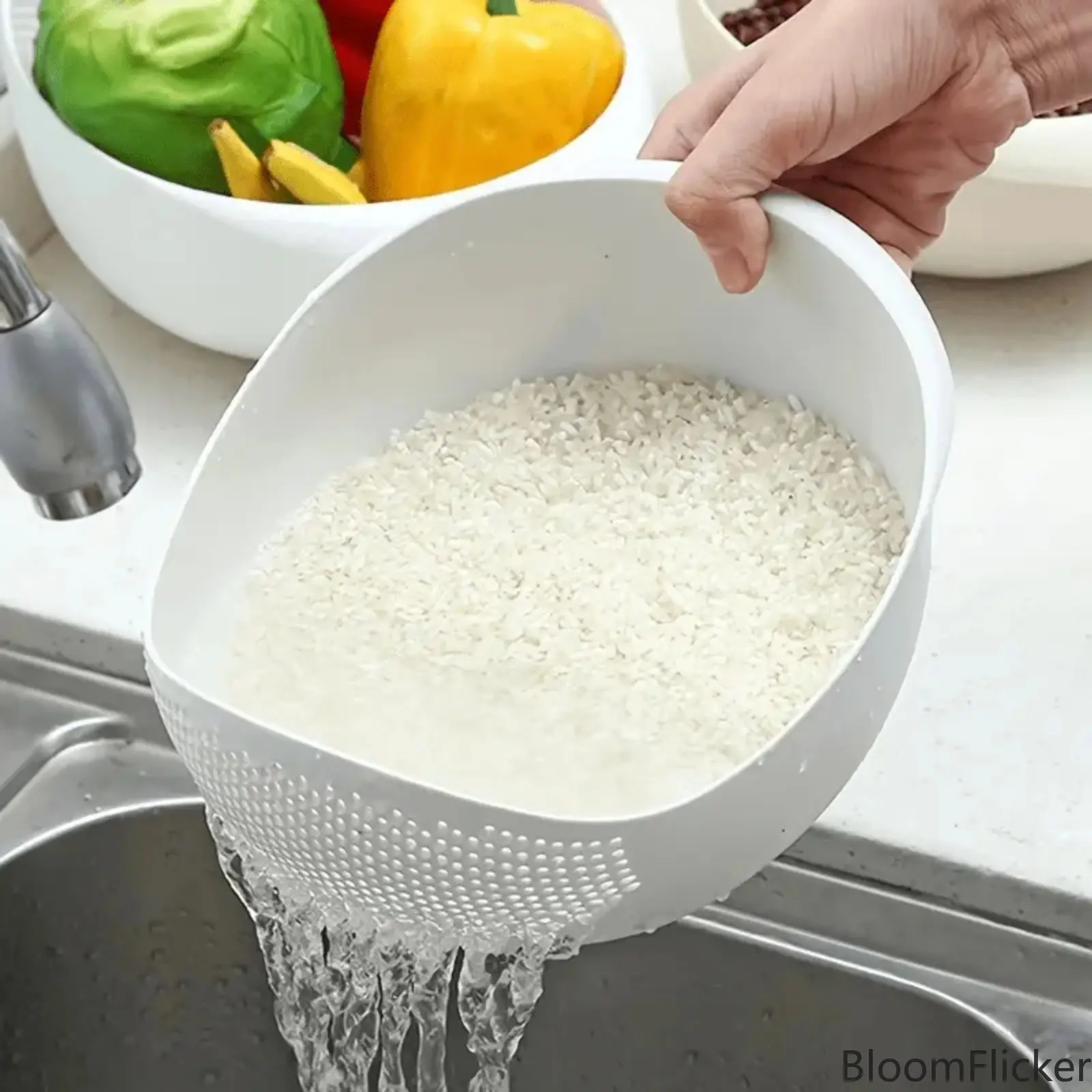 1Pcs/ 2Pcs Multi-Functional Kitchen Drain Basket Basin, Versatile Colander Strainer For Washing Rice, Fruits And Vegetables, Practical Household Food Prep Kitchen Accessory