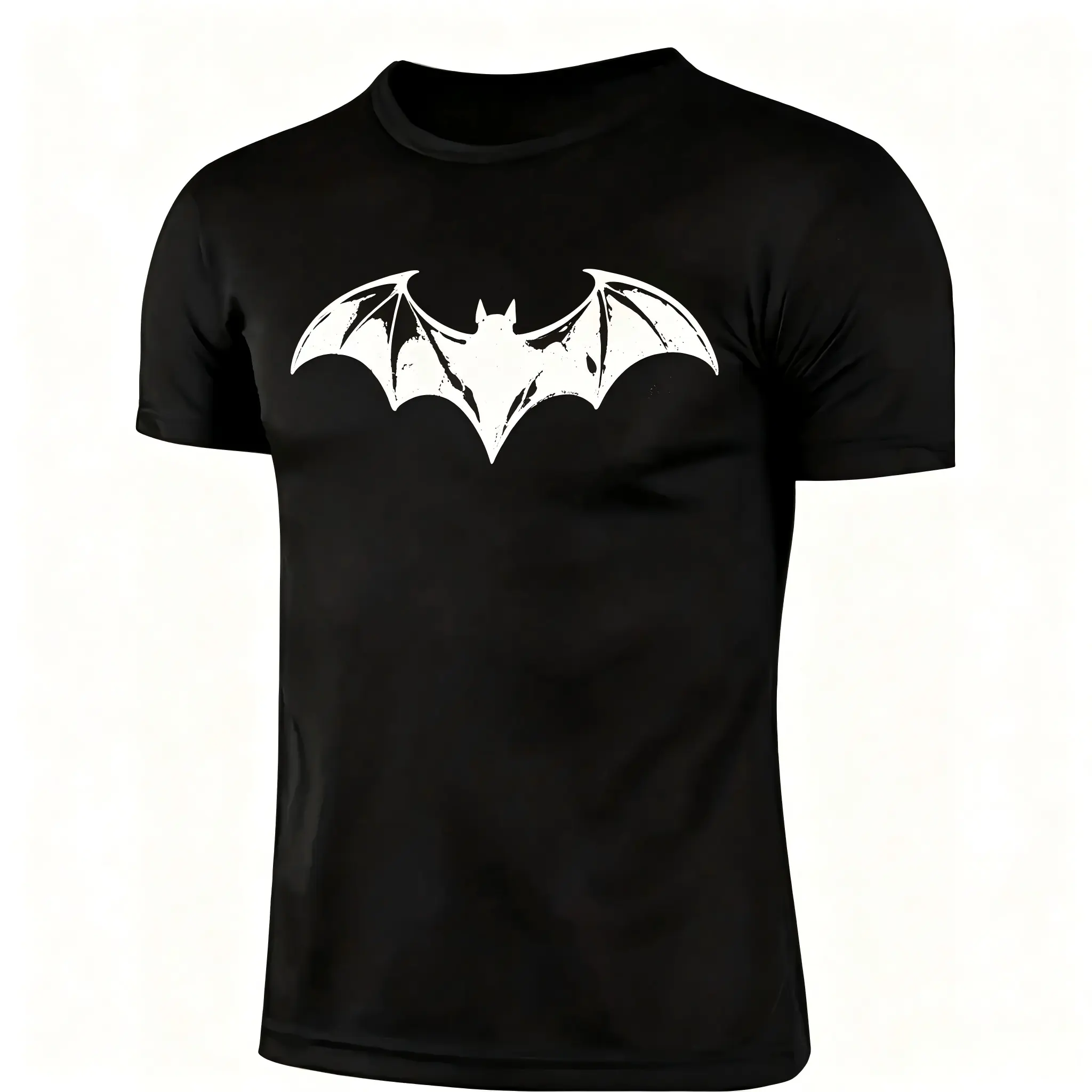 mens t shirt fashion bat print mens short sleeve t shirt summer new mens casual t shirt black -1 t shirt