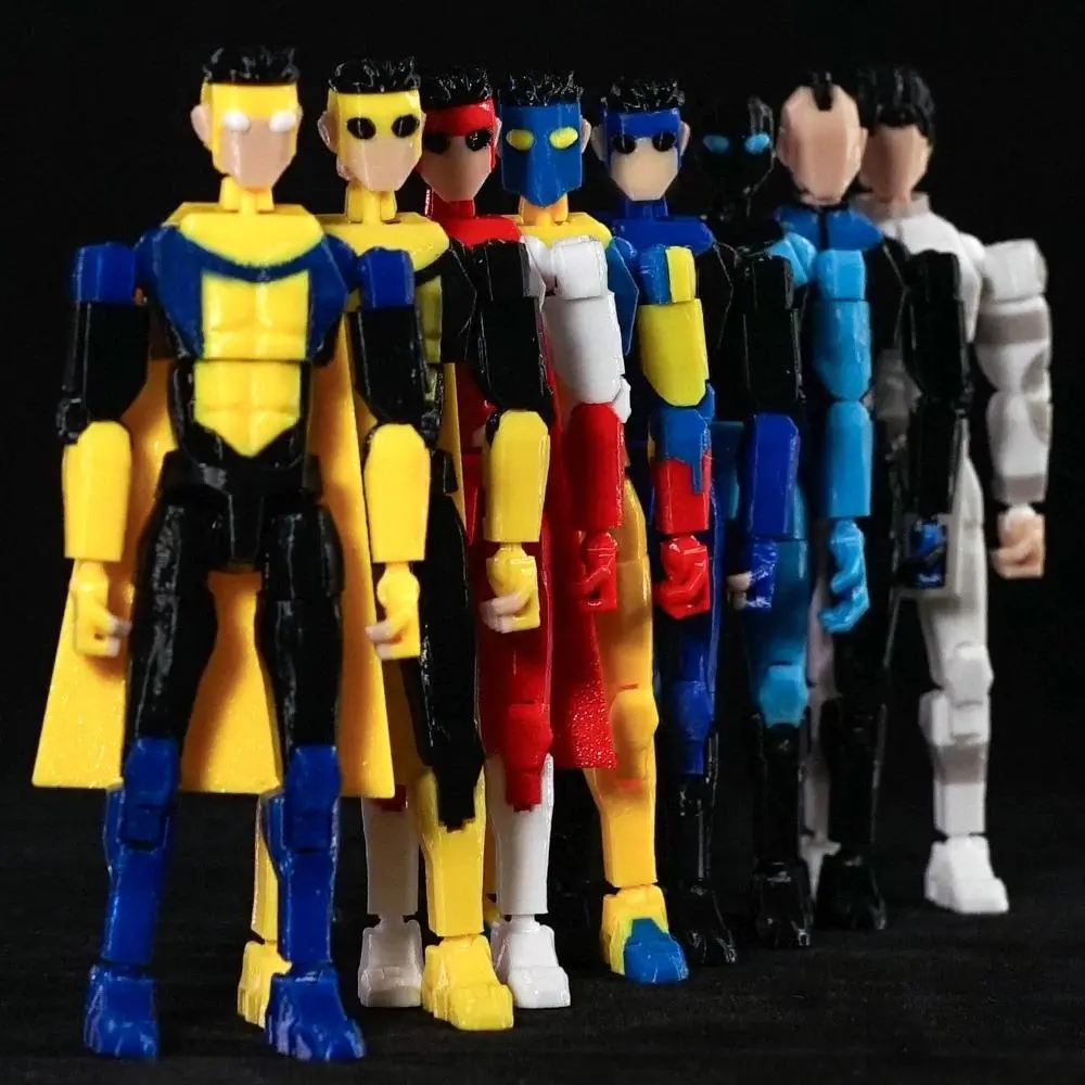 3D Printed Multi-Jointed Anime Figurine Model, 13 Superheroes Mark Thragg Lucky Dummy Toy, 14cm/5.5in 360° Free Rotation, DIY Specialty Toy Ornament Gift for Figurine Model Enthusiasts