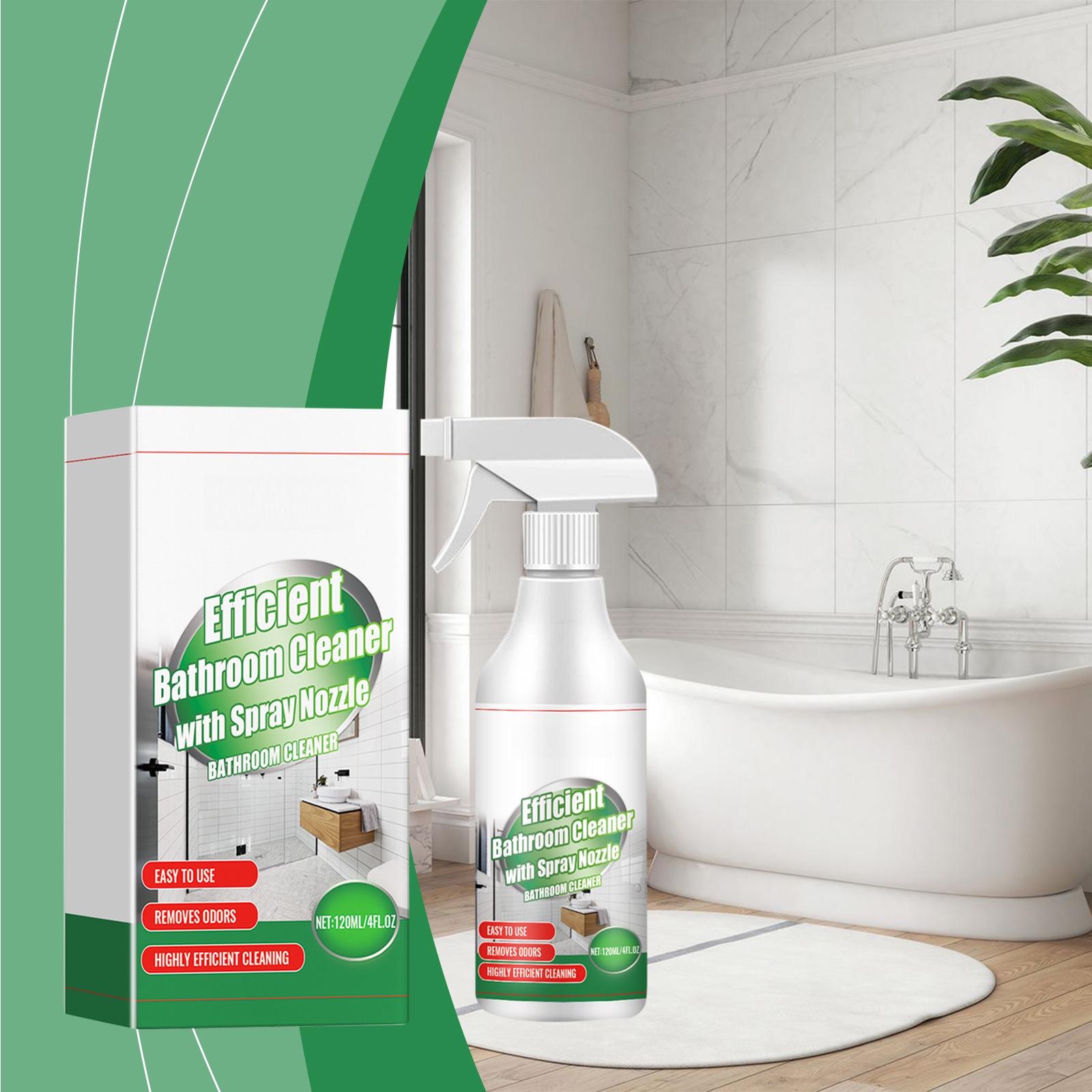 Bathroom Cleaner for Toilet Shower Walls Tile Hard Water Stain Remover Soap Scum Eliminator Fast Acting Powerful Heavy Duty Foaming Spray All Purpose