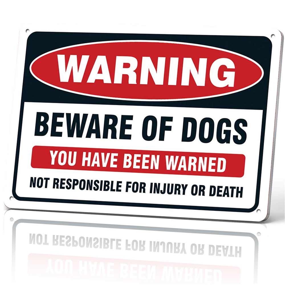 Warning Beware Of Dogs Metal Sign 12x8 In Aluminum, Vintage Dog Warning Tin Sign for Home, Yard, Fence Decor, Retro Beware Of Dogs Wall Art for Dog Owner, 12x8 Inch Aluminum Plaque Warning Beware Of Dogs Metal Sign 12x8 In Aluminum, Vintage Dog Warning Tin Sign for Home, Yard, Fence Decor, Retro Beware Of Dogs Wall Art for Dog Owner, 12x8 Inch Aluminum Plaque