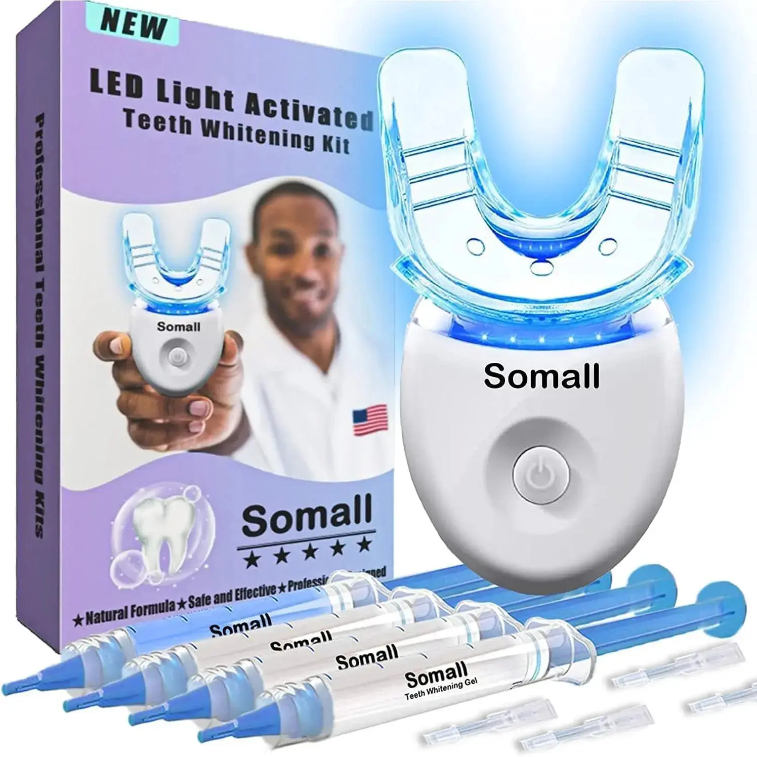 Teeth Whitening Kit - Professional Tooth Whitening Gel LED Light System, 35%