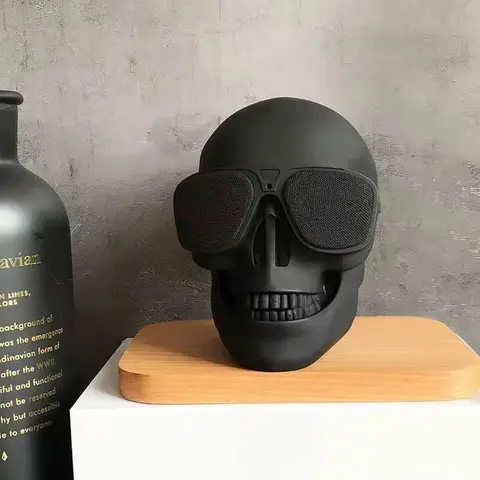 Skull Design Multifunctional Wireless Speaker, USB Rechargeable Portable Bluetooth-compatible Speaker, Stereo Sound Speaker for Home, Office, Outdoor, Wireless Party Speaker, Wireless Bt Speaker, Stereo Speakers