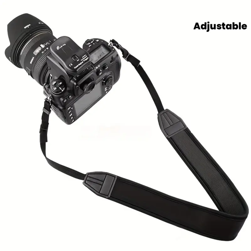 Universal Camera Strap, Thickened Anti-Slip Adjustable Elastic Shoulder Band, Pressure-Relieving Back Support, Suitable for Canon Nikon Sony Fujifilm Olympus DSLR Camera Additions, Camera Accessory