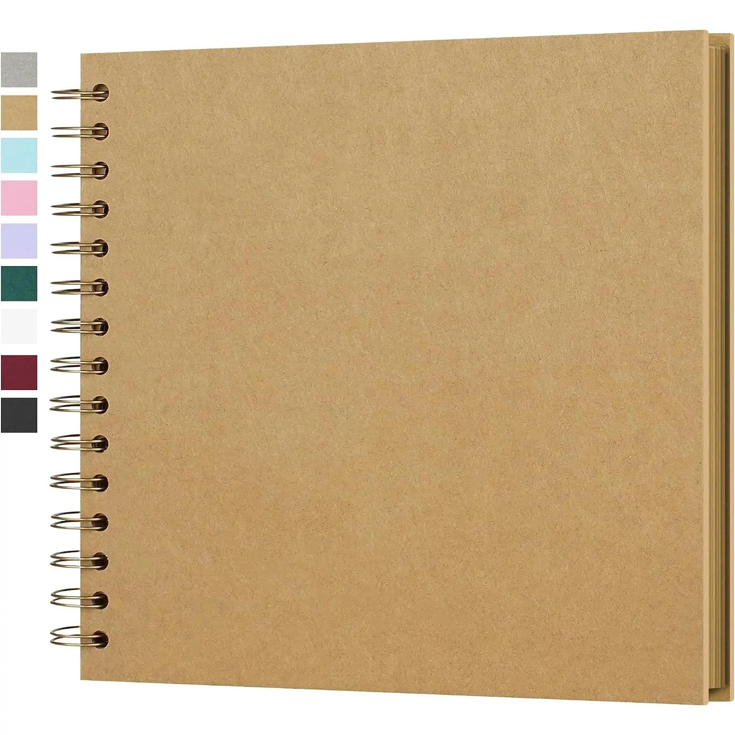8x8 Inch DIY Scrapbook Photo Album, Hardcover Kraft Paper Acid-Free, 20 Sheets (40 Pages), Lay Flat & Cover Customizable Memory Book for Weddings Anniversaries Guest Book Baby Family Travel
