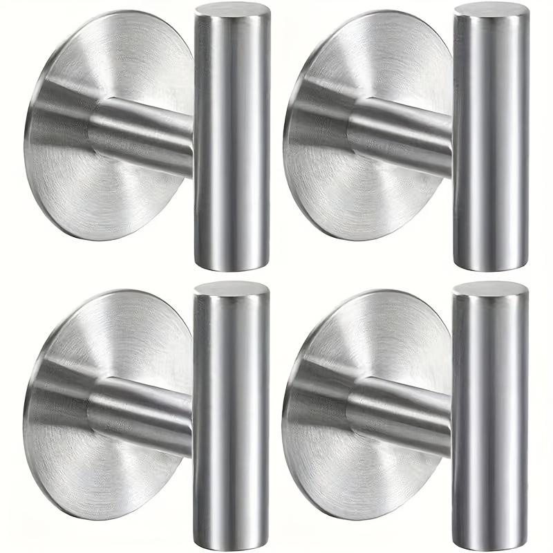 2-piece set of plastic hooks, no-drill adhesive hooks, suitable for bathroom, hat and closet storage, wall-mounted, silver/black/gold