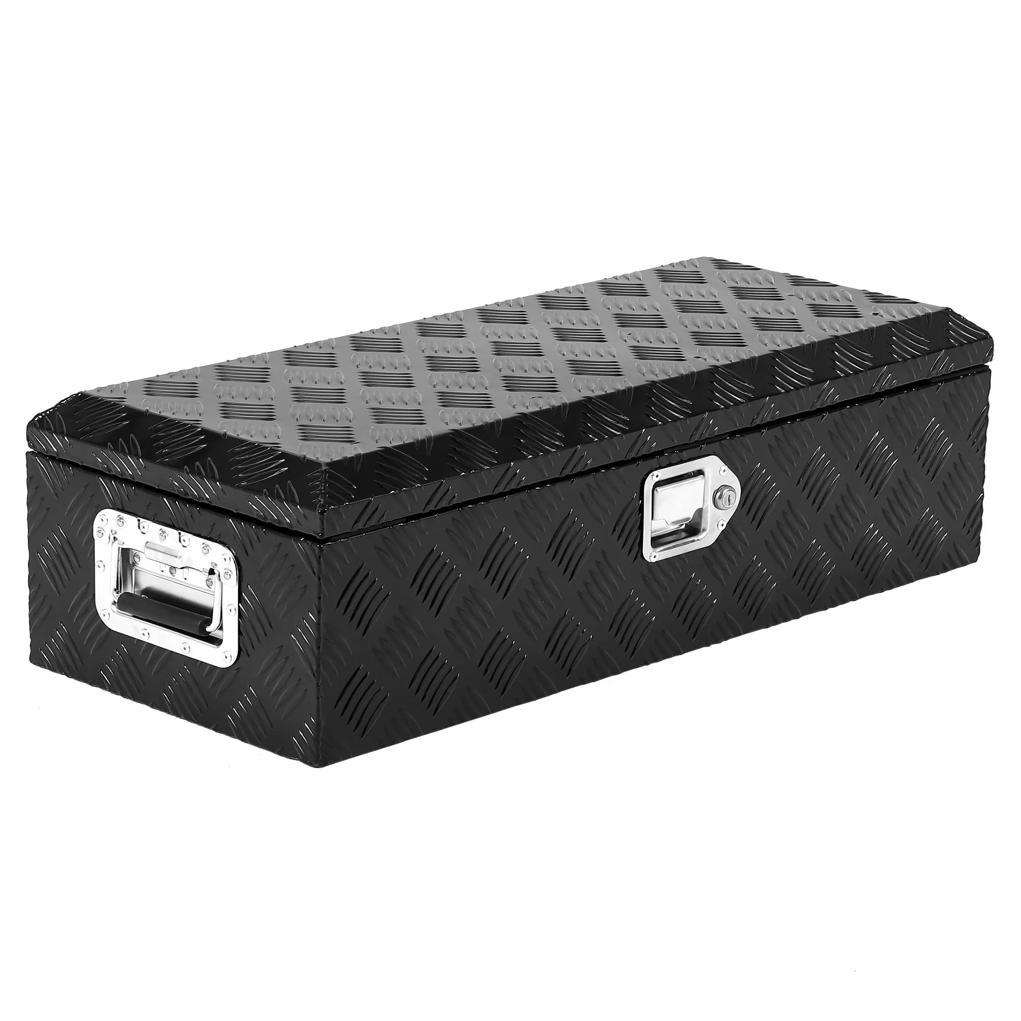 Heavy Duty Aluminum Diamond Plate Tool Box - Lockable Waterproof Storage Chest - Professional Mechanic Toolbox for Trucks, Trailers, RVs, Warehouse