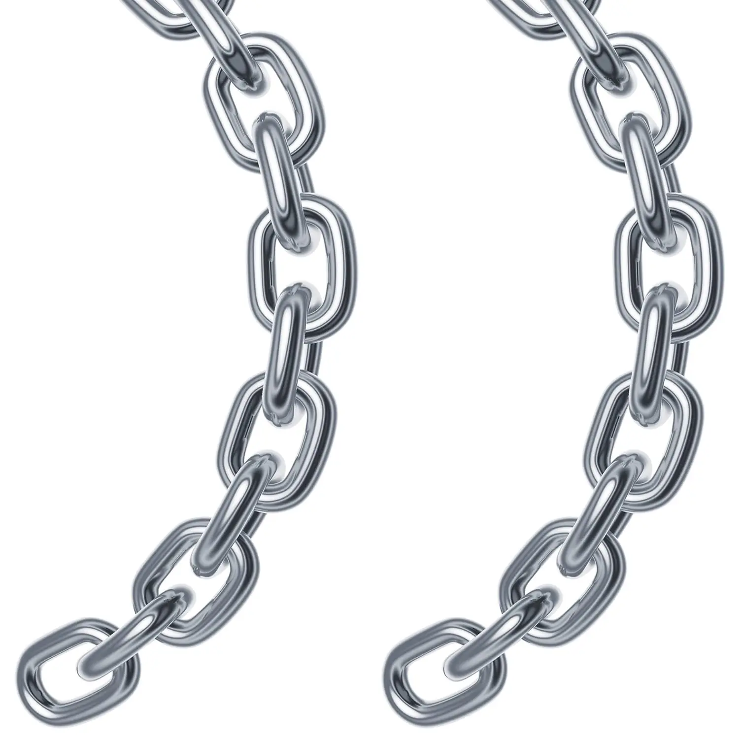 2 count 5/32 x 23 Inch Link Chain 304 Stainless Steel Coil Chain for Transport Tie Down Binder Chain Pulling Towing , , Camping,  Towing, 4mm