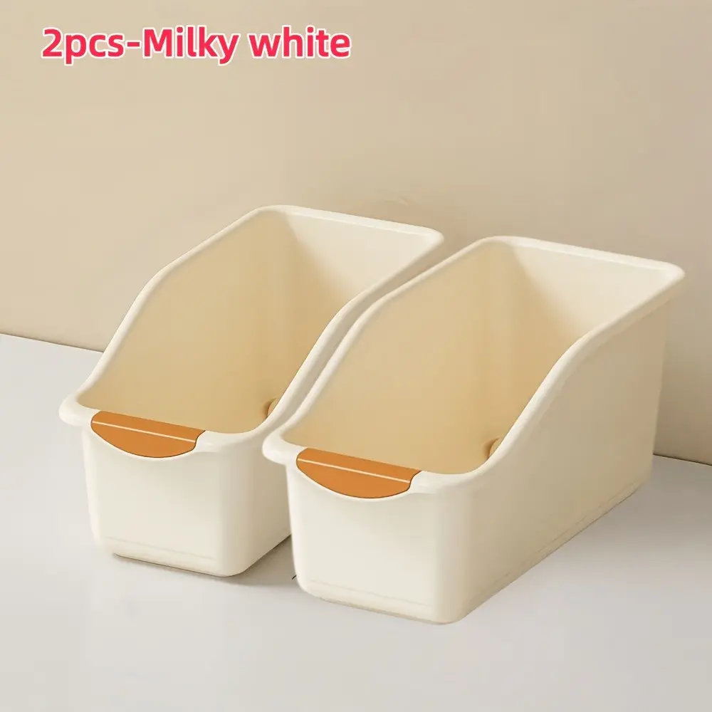 2-Pack Countertop Organizer Box, Space-Saving Storage Box for Kitchen & Bathroom, Multi-Purpose Holder for Cleaning Supplies & Daily Essentials