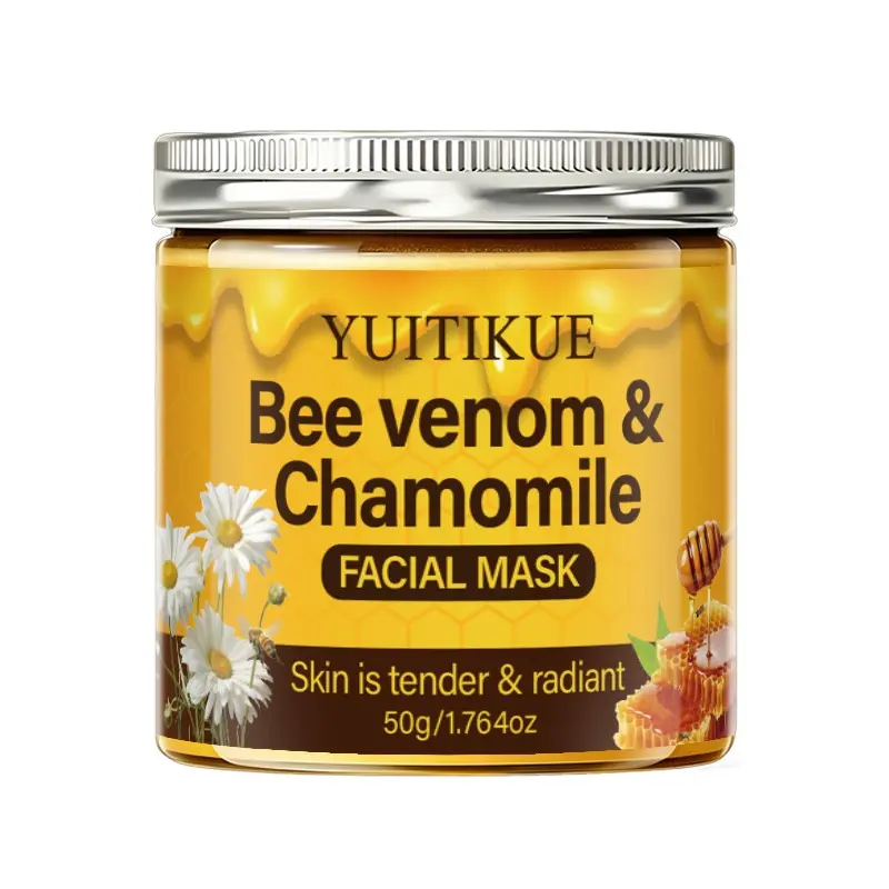 Yuitikue Bee Venom Chamomile Peel off Mask, Cleans Pores, Reduces Blackheads, Contains Niacinamide, Vitamin C, Glycerin, 50g, Softening Skin