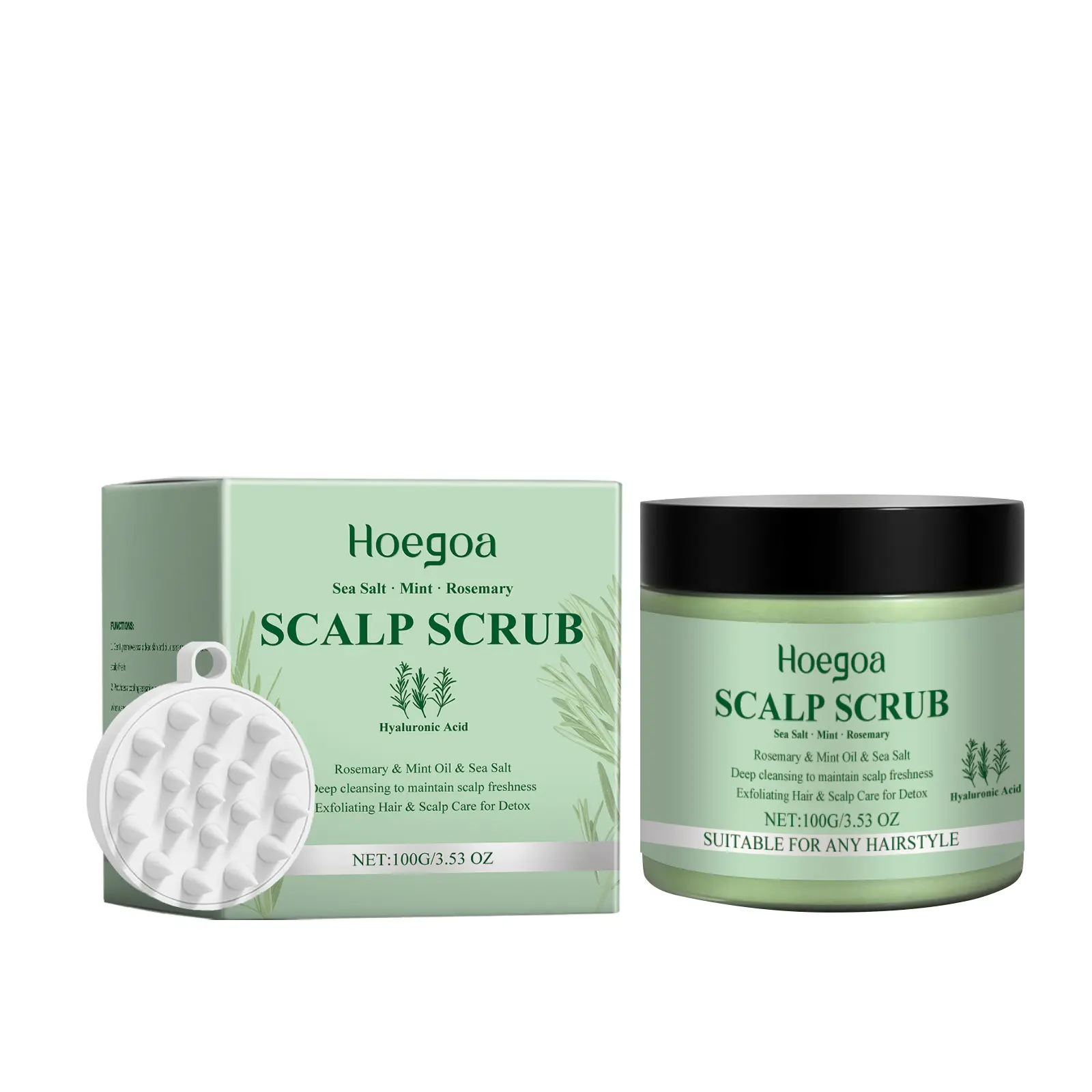 Rosemary Scalp Scrub, A Gentle, Cleansing, Moisturizing, Refreshing And Soothing Scalp Scrub