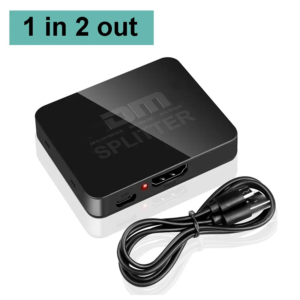 4K 2K HDMI Splitter 1 In 4 Out 4 Port HDMI Adapter HD Video Switcher For PS5 PS4 Xbox PC Laptop DVD HDTV