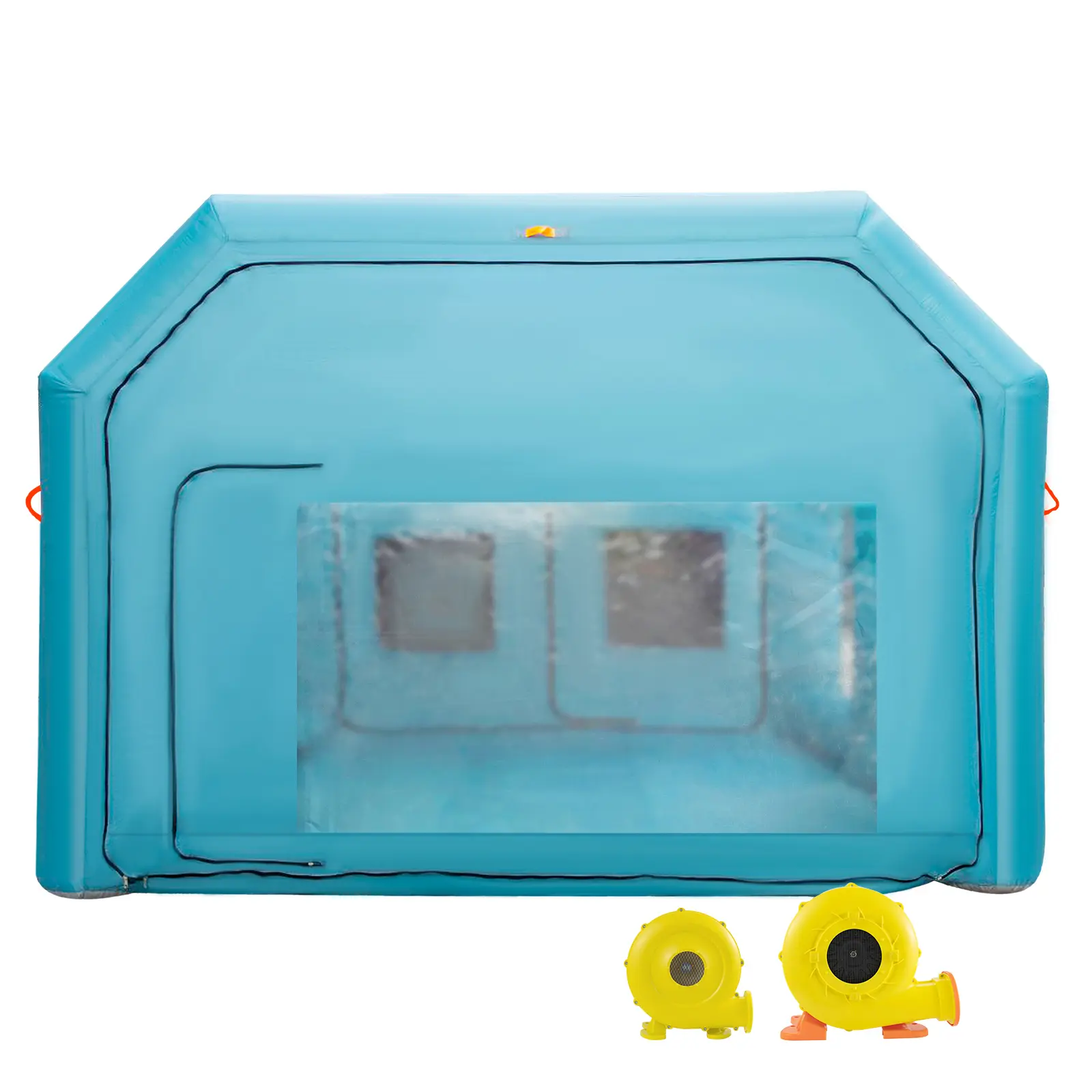 26x15x10ft Portable Inflatable Paint Booth, Inflatable Spray Booth, Car Paint Tent with Air Filter System & 2 Blowers, Upgraded Blow Up Spray Booth Tent, Auto Paint Workstation, Car Parking Gara