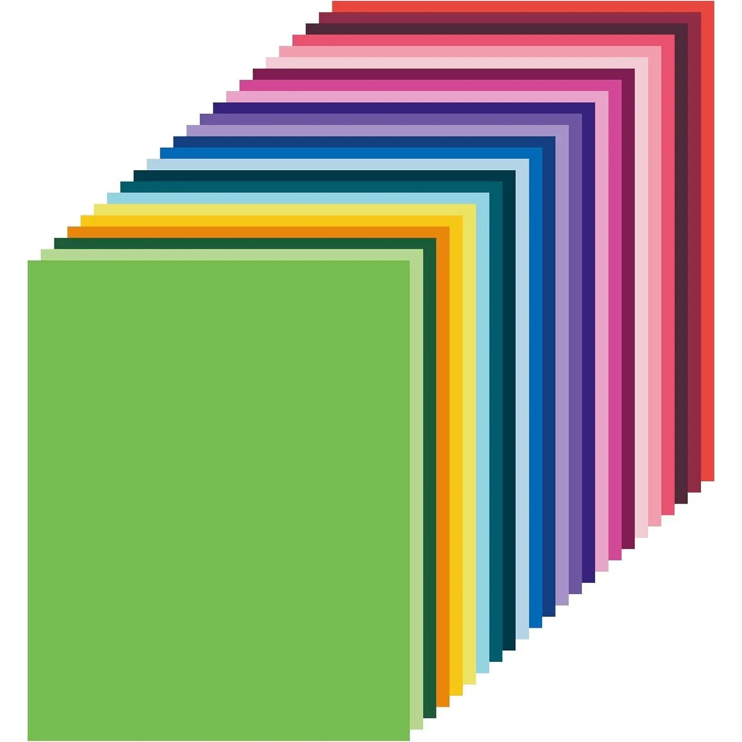 120 Sheets Construction Paper, 24 Assorted Colors, 32 lb Colored Printer Paper, 8.3x11.6 Inch (120GSM)Gift