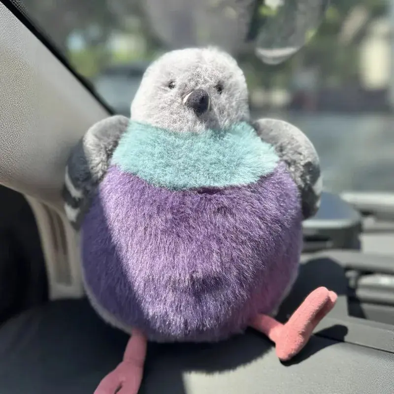 23cm Parrot Fat Pigeon Fat Robin Bird Plush Children Toy Fun Soothing Doll Pet Companion Birthday Gift Plush Toy