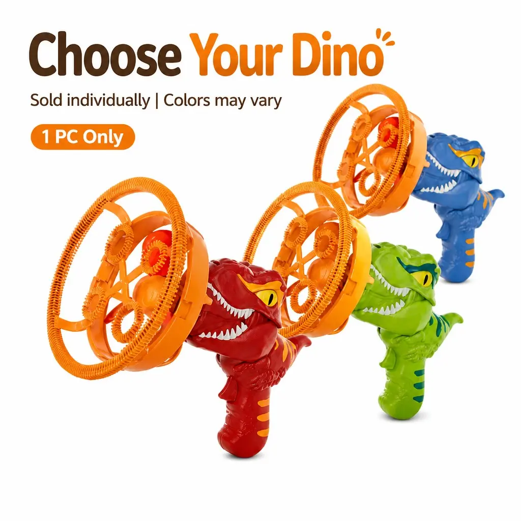 Dinosaur Bubble Machine, Party Bubble Machine, Giant Bubble Toy for Summer, Outdoor Fun for Kids Aged 3+, Requires 3 Aa Batteries, Perfect for Birthday Parties