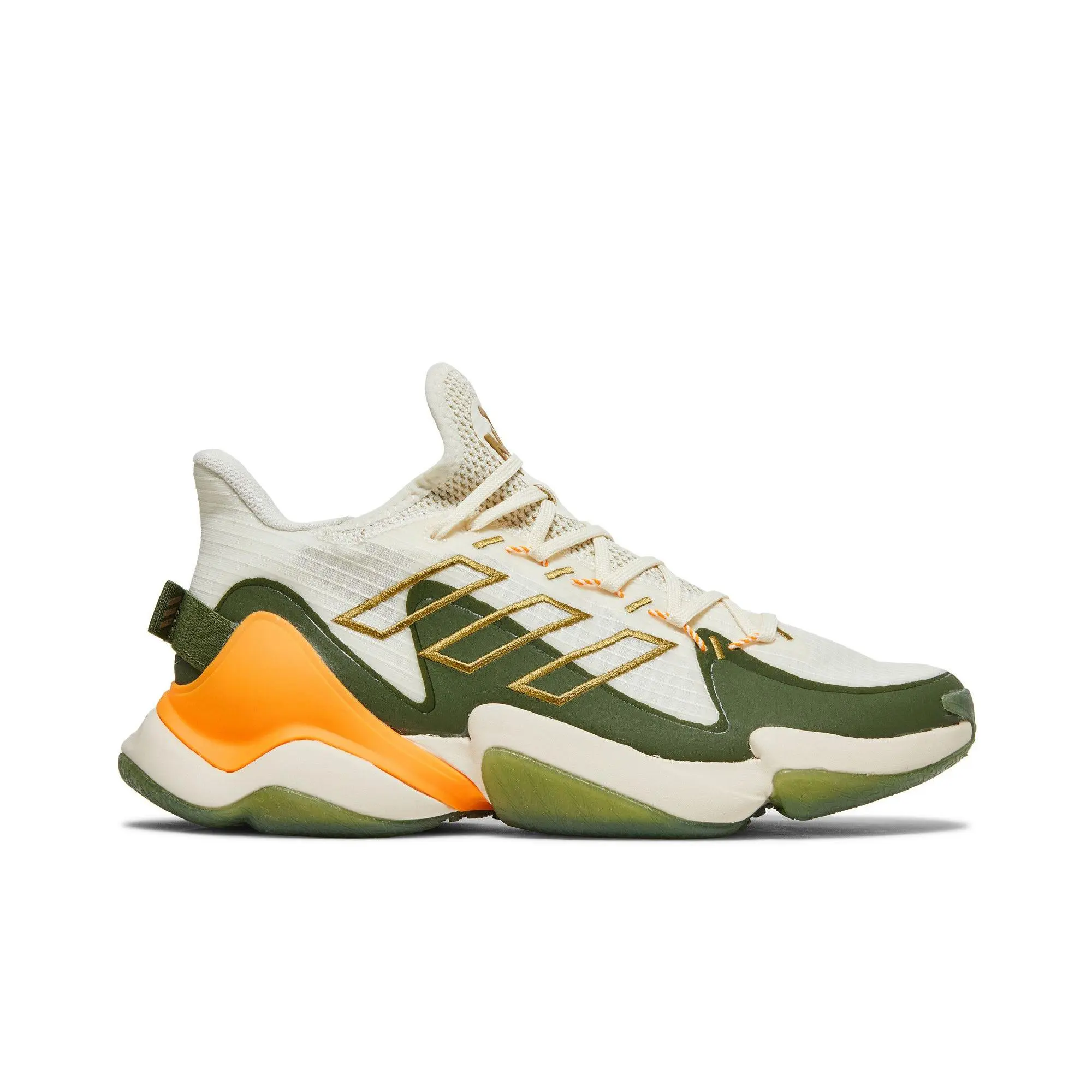 adidas Mahomes 1 Impact FLX 'Khaki Green' Unisex Training Sneakers - Chalk White/Khaki/Wild Pink, Model GV9881, Ad