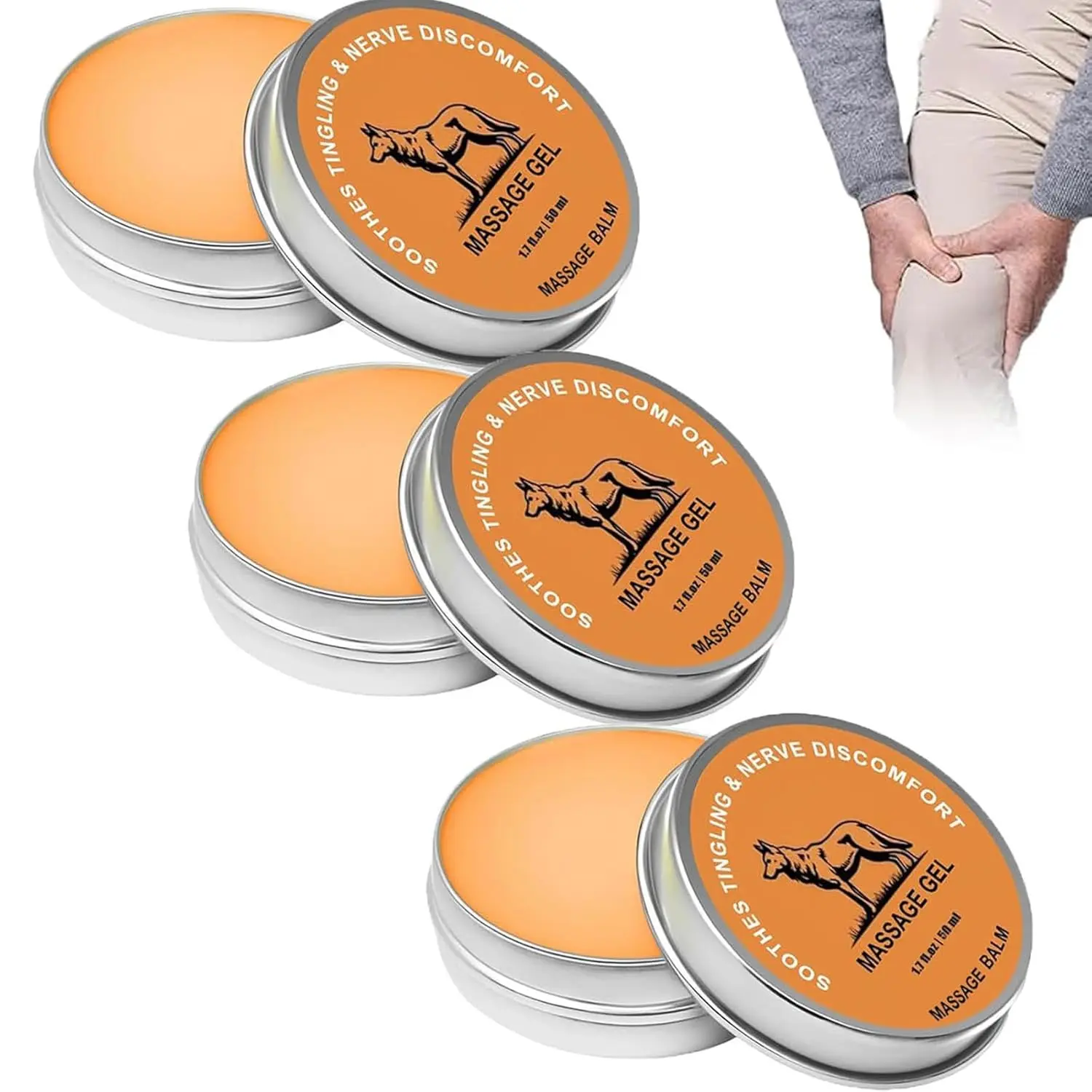 Nerve Relief Balm, Joint & Muscle Soothing Cream, Natural Nerve & Joint Support Balm, Fast-Acting Herbal Formula for Tingling, Burning & Stiffness, Pain Relief, Daily Body Care (3Pcs)