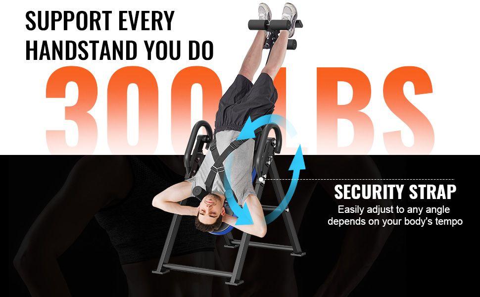 VEVOR Inversion Table Foldable Strength Training Equipment Hang Exercise Bench