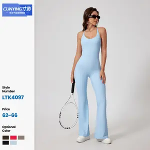 Women's Ribbed Cutout Back Bodysuit Naked Feeling Scrunch Butt Lifting Yoga One Piece Gym Activewear for Workout Fitness Training Pilates