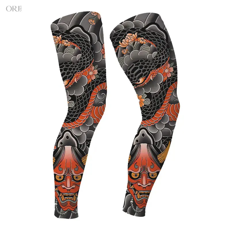 Summerwins High Elastic Printed Cycling Leg Sleeves - Silicone Anti-Slip Strip, Breathable Elastic Stretch Fabric, UV-Blocking Knee Guards for Bicycle Riding, Running,Touch,Screen,Fleece Winter Set,belt,bag,,car,accessory,,shoe,cha,Touchscreen,soft,plush,