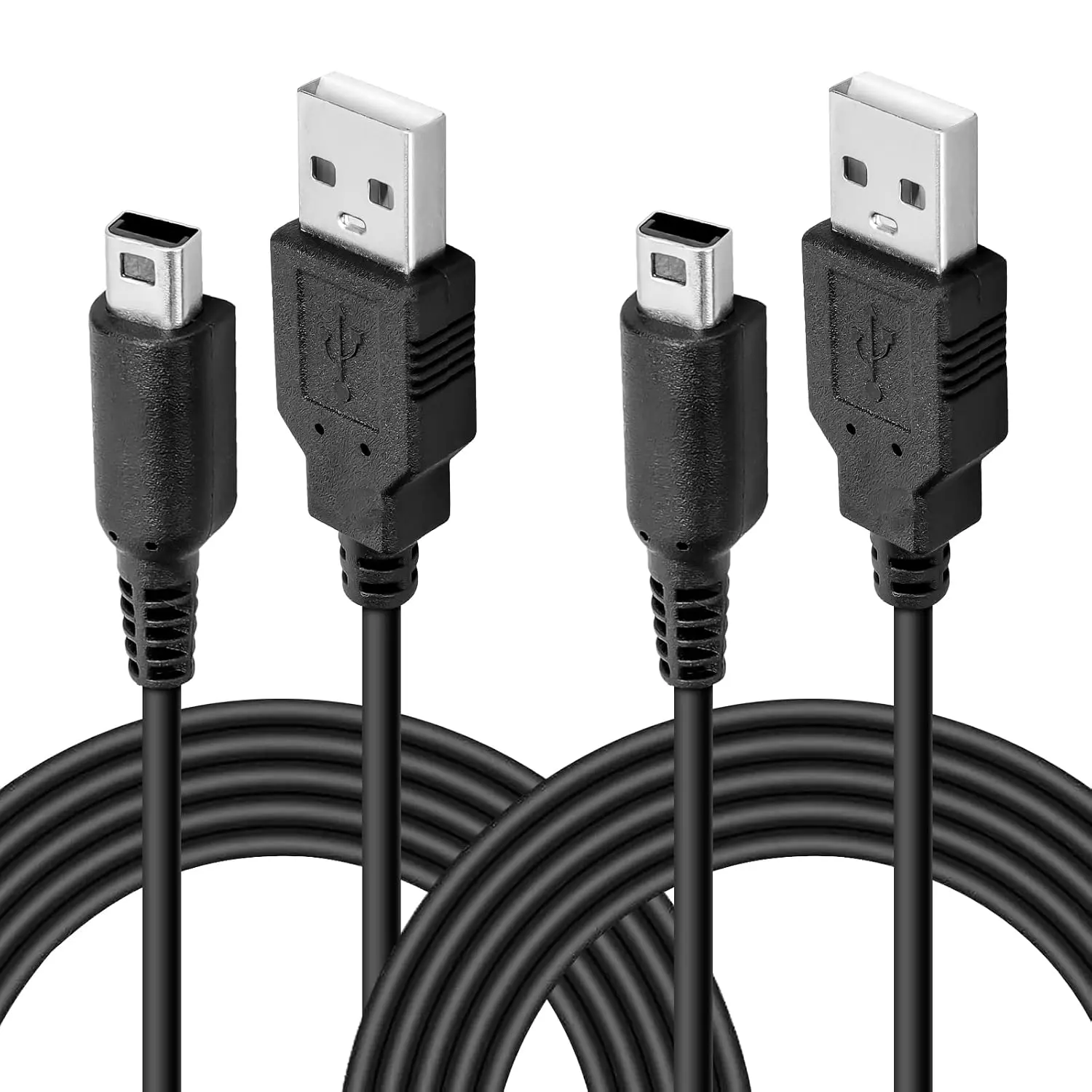 DSi Charger,1.2M/4FT 3DS 2DS Lite Charger  Power USB  Cord for Compatible with   3DS/3DS XL/2DS/2DS XL/DSi XL Lite Black Wall Charger and  Charger(2 Pack)