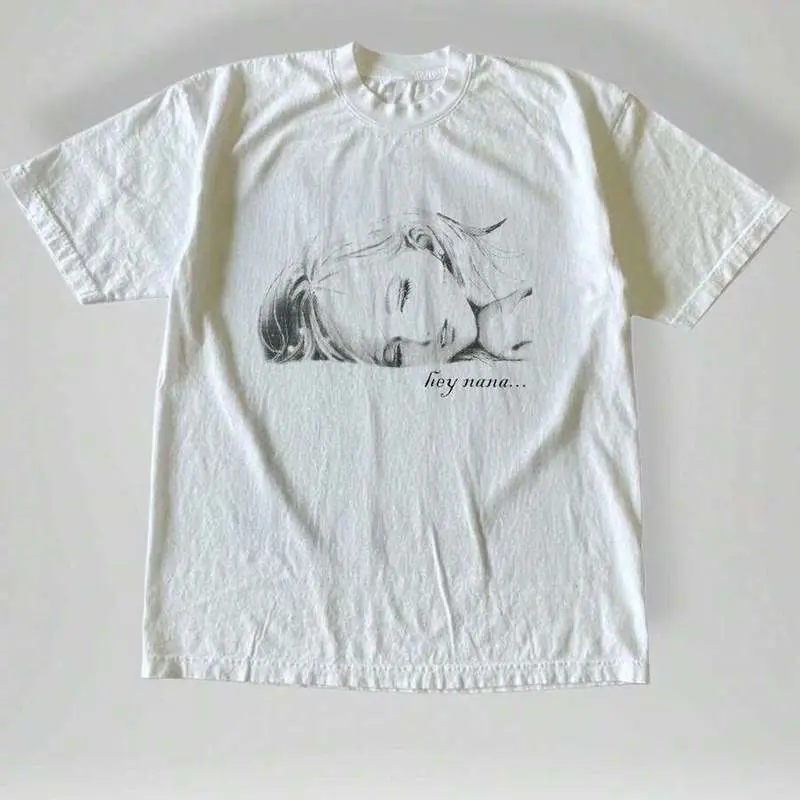 NANA Anime Sketch Graphic T Shirt Hey Nana Retro Manga Tee Y2K Gothic Aesthetic Unisex Short Sleeve Top