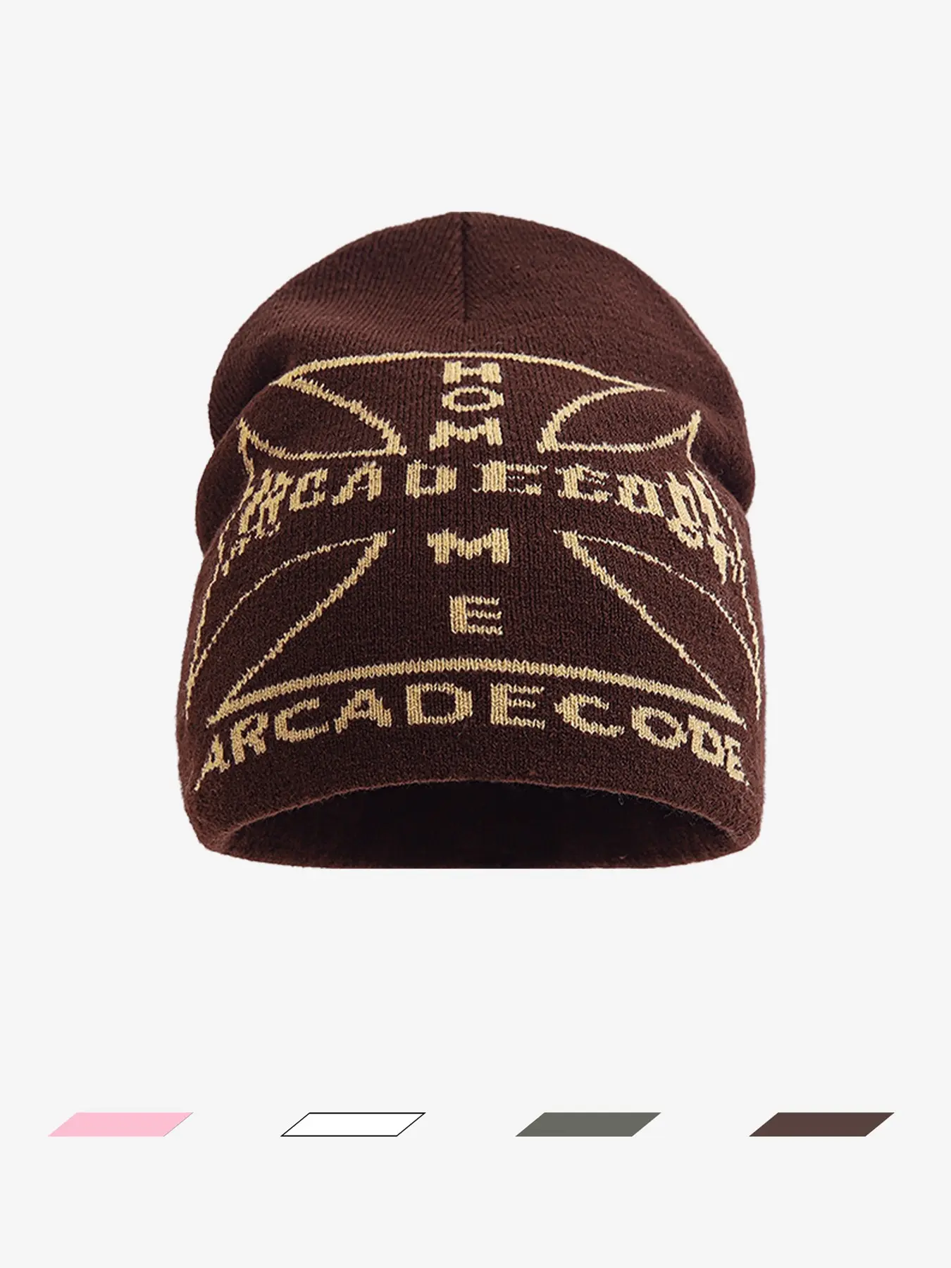 1 PC Men's and Women's Lettered Jacquard Knitted Cold Cap, Fashion Beanie, Retro and Versatile Street Warmth Knitted Hat, Suitable for daily commuting, outdoor trend wear in autumn and winter seasons, suitable as birthday or festival gifts