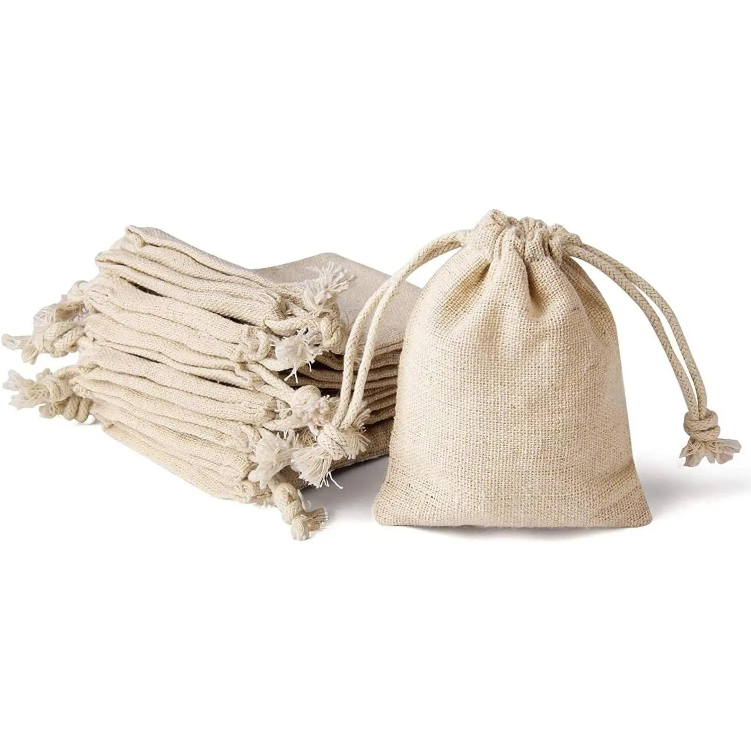 Pack of 20 count 3x3.7Inch Double Drawstring  Cloth Bag for Small  Bracelet Beads   Bags