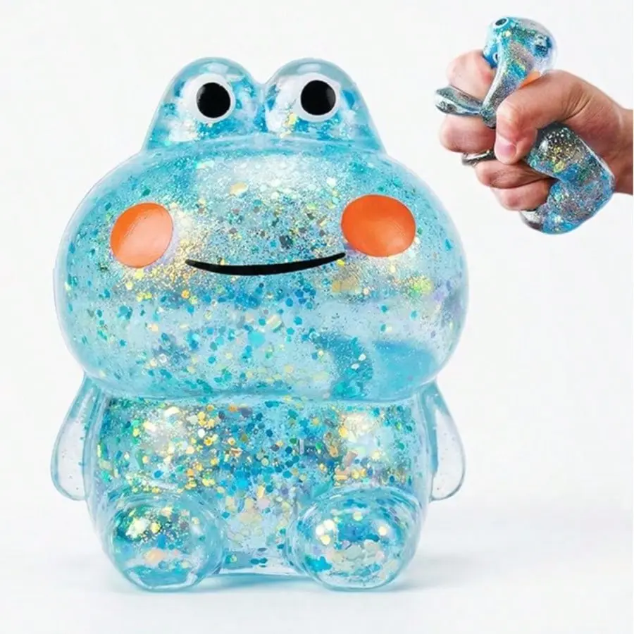 Frog Soft Gel Stress Ball, Ideal for Kids and Adults, Elastic Pressure Relief Toy, Anxiety Relief, Sensory Hand Ball, Party Gift, Classroom Reward, Squishy Fidgets