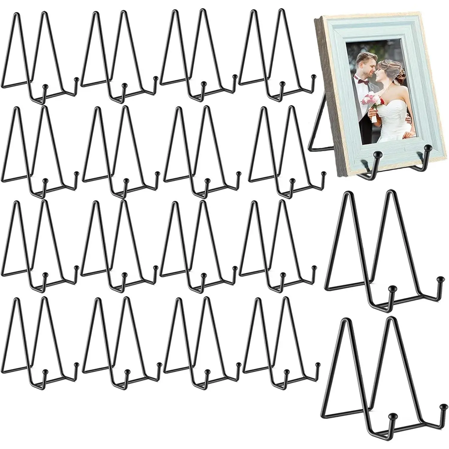 18 pcs 4.5in Plate Stands for Display,Metal Plate Holders Display Stands Can Be Used for Picture Stand,Book Stands for Display,Plate Display Stands,Easel,Photo Frame Stands,Plaque Stands,Desktop Stand
