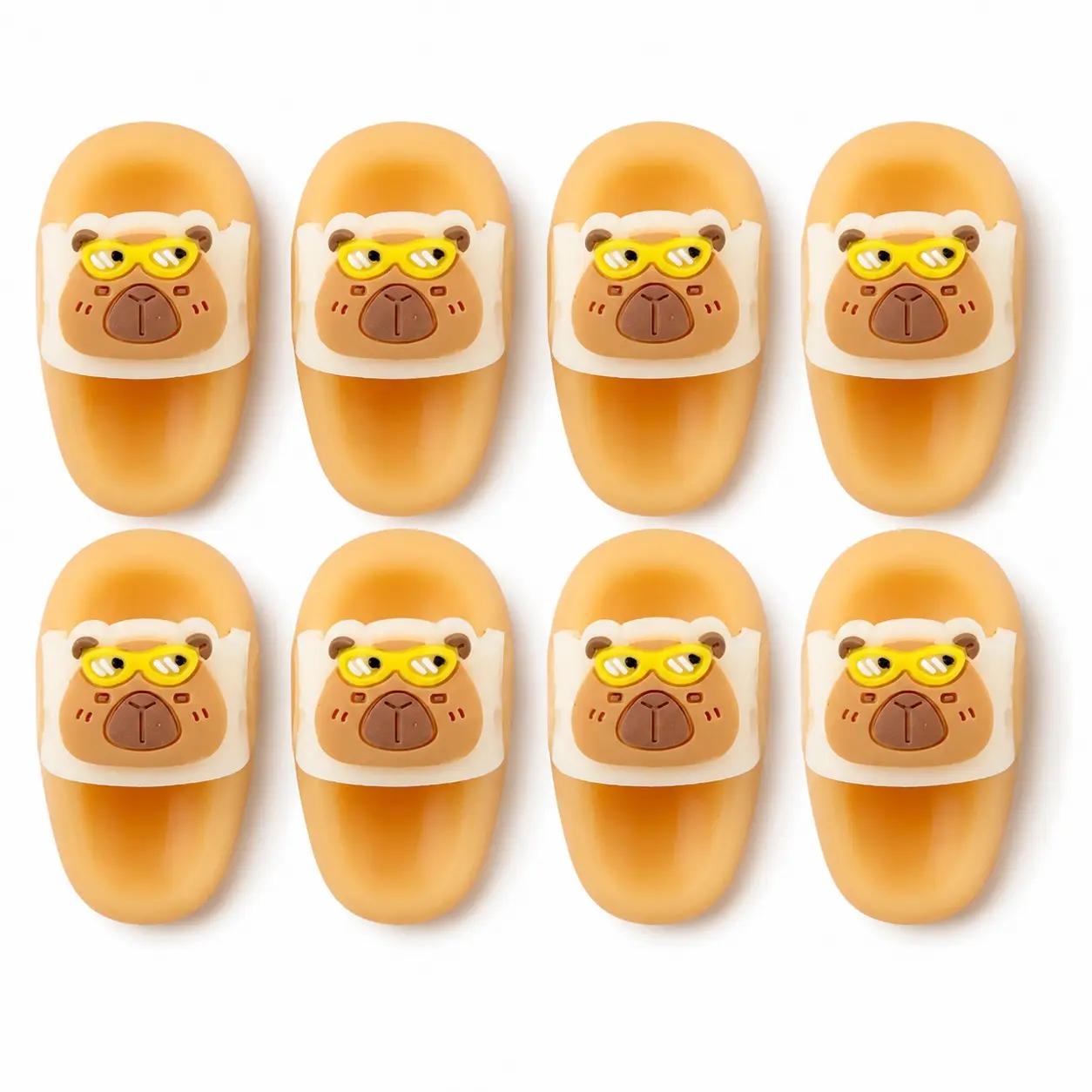 8pcs Capybara Mini Erasers, Cute Animal Pencil Erasers, Creative Fun Stationery, Ideal for Students, Teachers, Office, Classroom Rewards