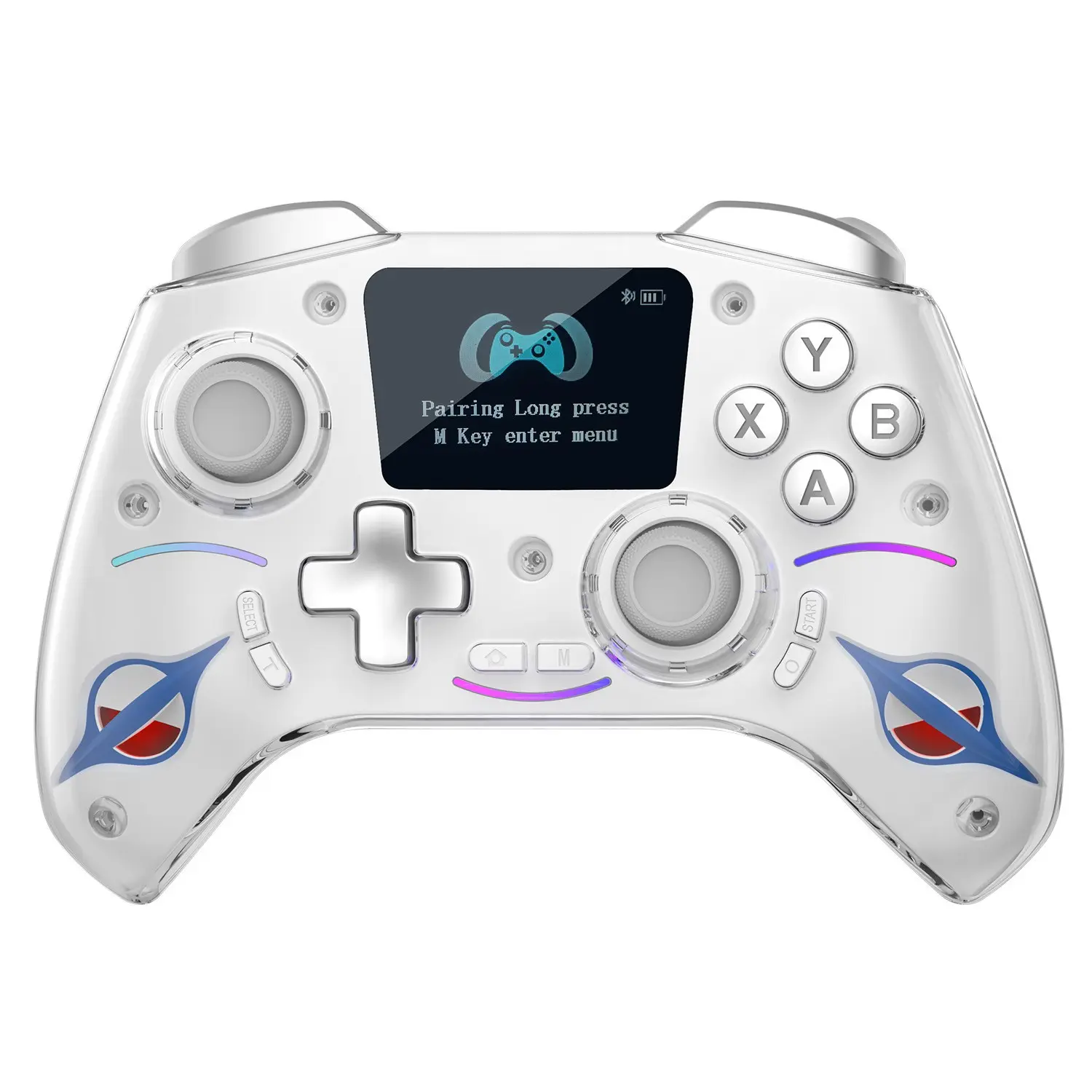Ps4 Game Controller with LCD Screen, Hall Joystick, 1000hz Refresh Rate, Bluetooth-compatible Dual Hall, Six-Axis Motion, Macro Programming, Zero Drift, Wireless Game Controllers, Gamepad, Gaming Console Accessories