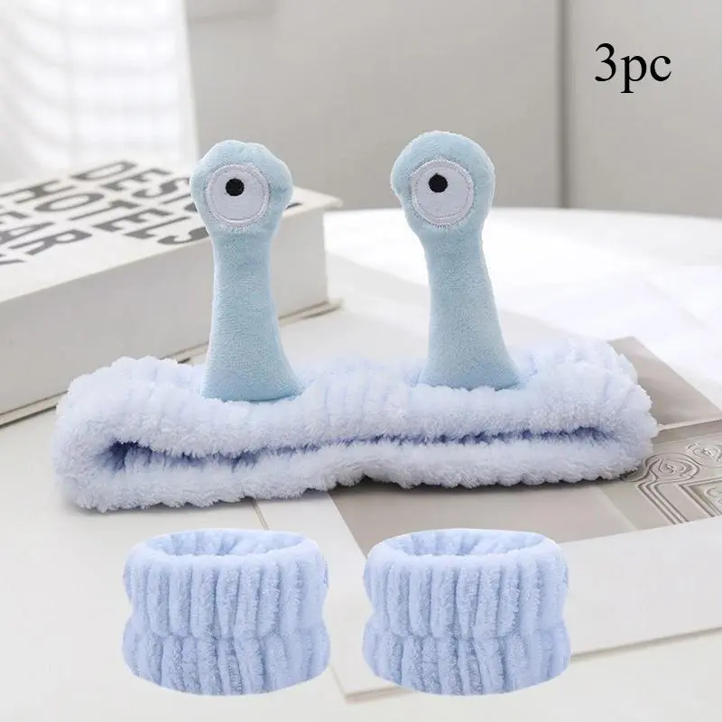 New Cartoon Cross-border Funny Snail Face Wash Headband, Cute Plush Headband Suitable for Women's Face Washing and Makeup