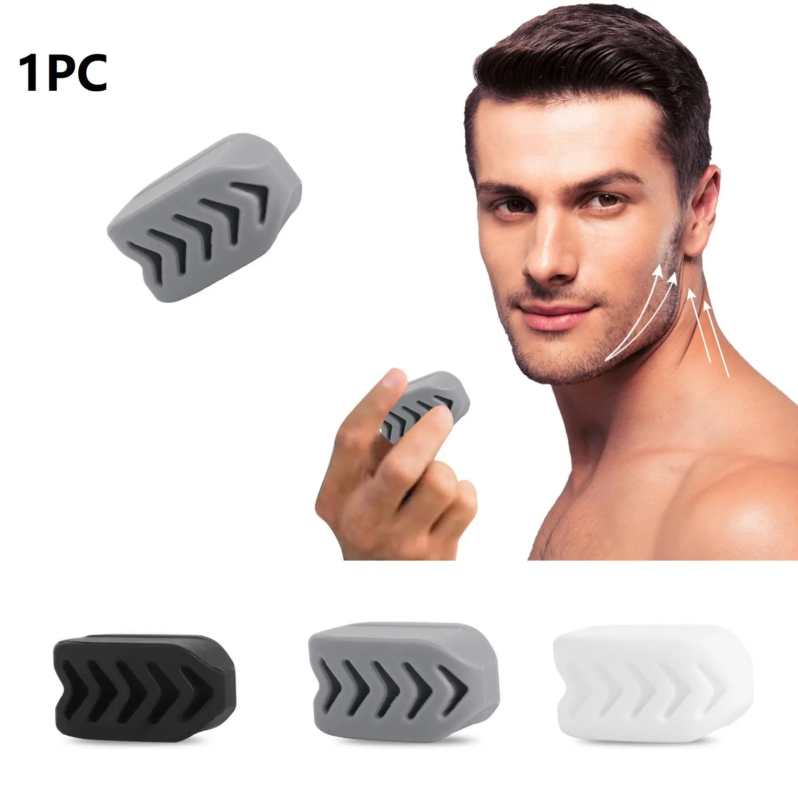 Silicone Masseter Trainer, Multi-Resistance Fishbone Design, Facial Muscle Exercise Tool, Unisex Fitness Accessory, Valentine's Gift, Jawline Chewing Tool