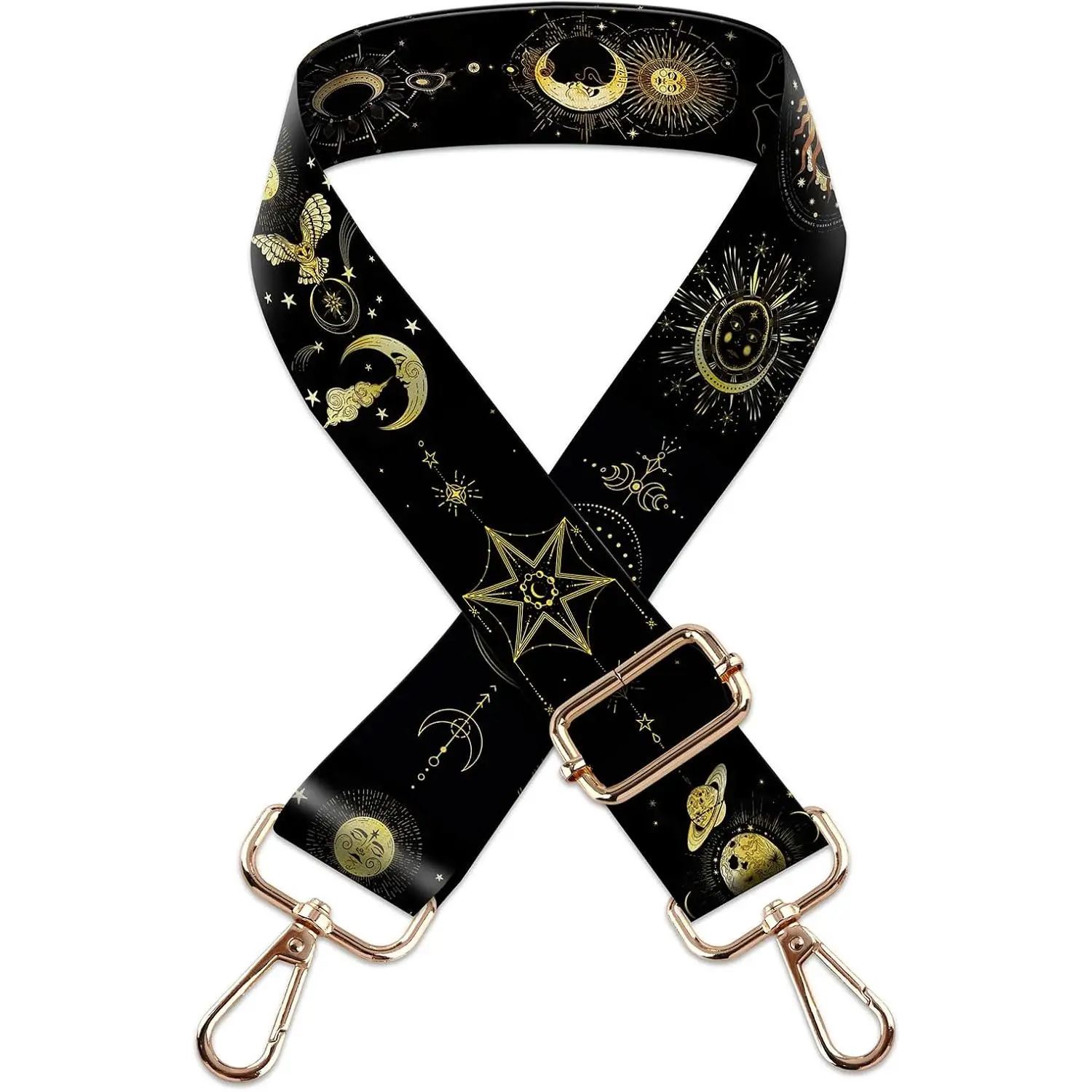 Crossbody Purse Strap for Women Men Girls Boys Mother Girlfriend ,  Bag Belt Strap for Purse Handbag Guitar Camera, Adjustable Canvas Wide  Strap with Golden Hooks