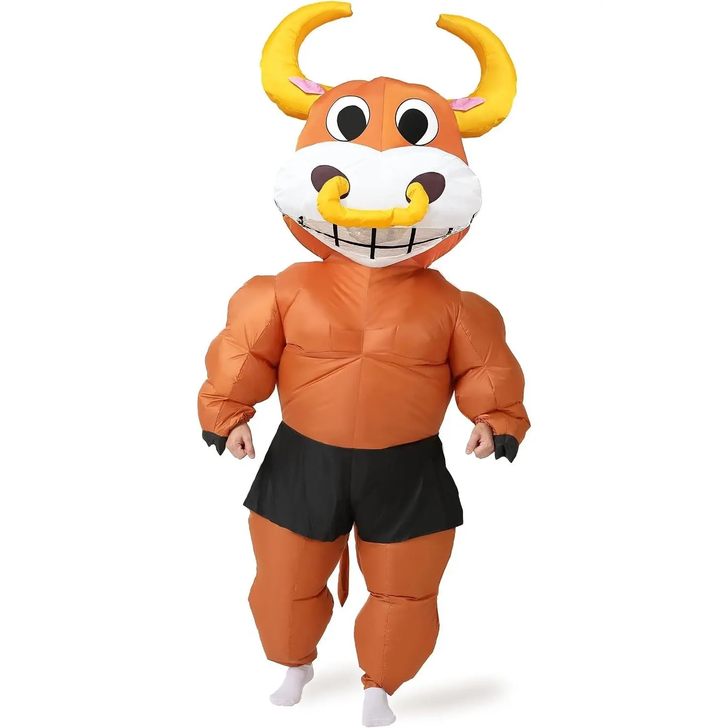 Inflatable Bull Costume Adult Size, Blow Up Suit for Halloween & Party(Gift)