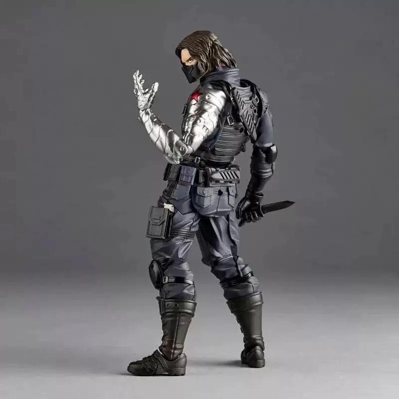 Moon Knight Figure Revoltech AMAZING YAMAGUCHI Avengers Marc Spector Winter Soldier Action Figurine PVC Movable Model Toys Gifts
