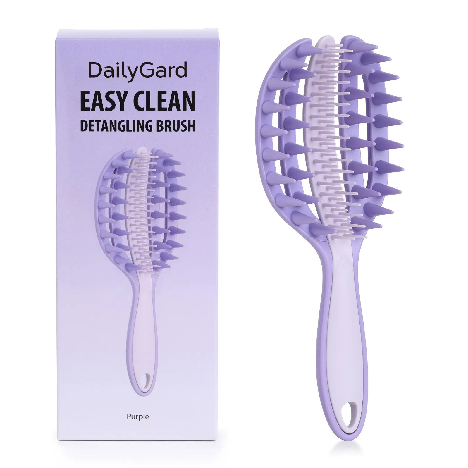 Easy Clean Hair Comb, Self-Cleaning Scalp Massager, Detachable Abs+tpr Anti-Static Brush, Dry/wet Use, Home Travel Gift