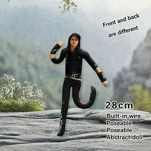 Michael Jackson Plush Doll, Abstract Articulated Figure for Home Decoration, Collectible Ornament and Creative Gift