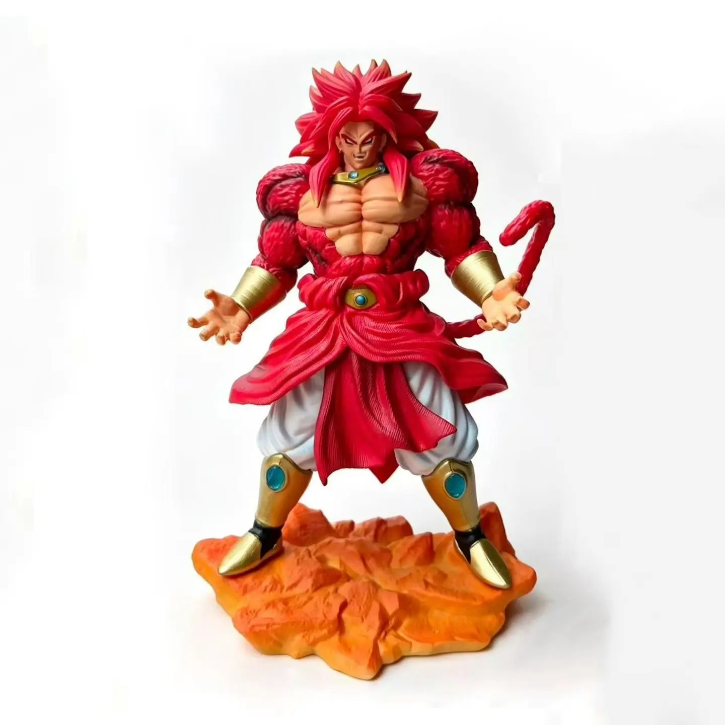 One Random Style 8.66 Inch One Piece Monkey D Luffy Four Gear Bounce Figure, Giant Armored Fist Statue with Smoke Effect Base