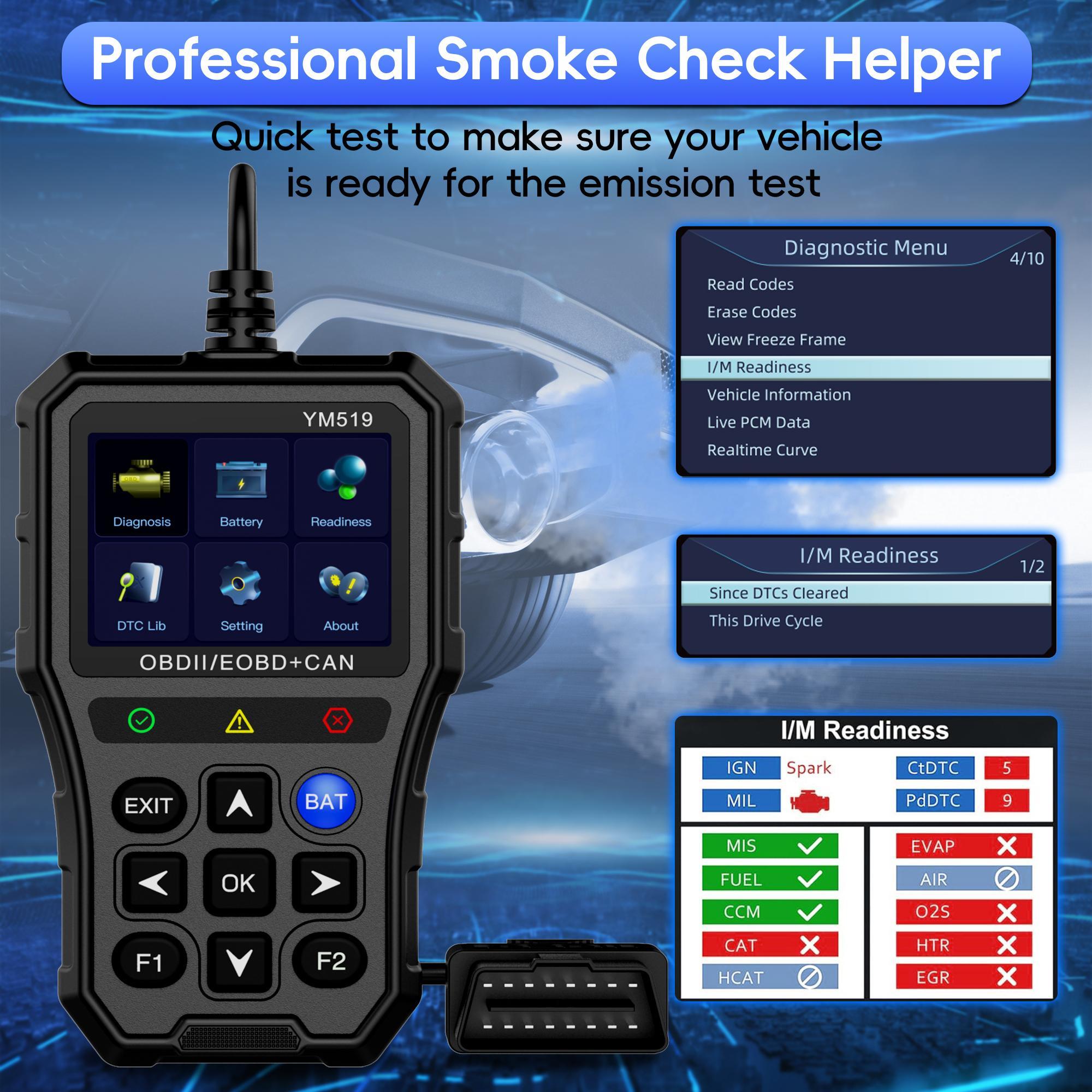 Professional OBD2 Scanner Diagnostic Tool, Automotive Diagnostic Tool, Enhanced Check Engine Code Reader with Reset, Car Code Readers & Scan Tools for All OBDII/EOBD Vehicles After 1996