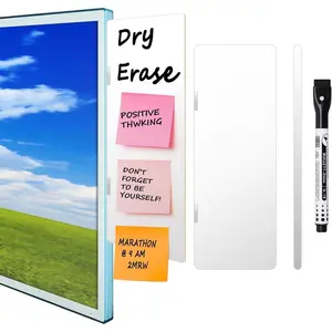 1 pc Dry Erase Monitor Memo Board, Magnetic Multifunction Whiteboard Monitor Side Panel Desktop Memo Board with a Pen