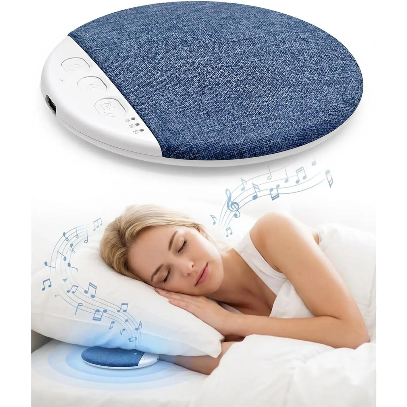 Ultra-Thin Speaker, Wireless Bluetooth Sleeping Pillow Speaker, Portable Under Pillow Sleep Speaker with White Noise & Timer Function, Comfort Sleep Aid Device for Adults, Mother's Day Gift#DealsForYouDays