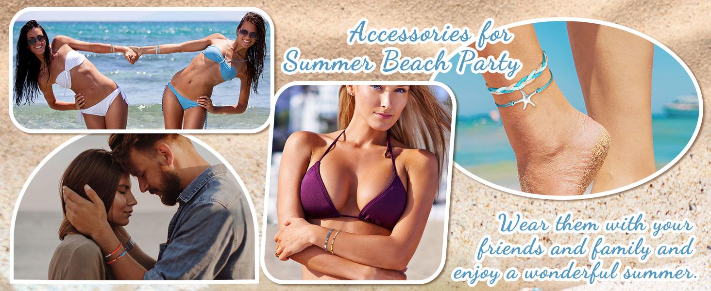 LOLIAS 24Pcs Waterproof String Bracelets for Women Surfer Wave Boho Bracelet Adjustable Handmade Friendship Bracelet String Ocean Beach Boho Bracelets Anklets for Women LOLIAS 24Pcs Waterproof String Bracelets for Women Surfer Wave Boho Bracelet Adjustable Handmade Friendship Bracelet String Ocean Beach Boho Bracelets Anklets for Women