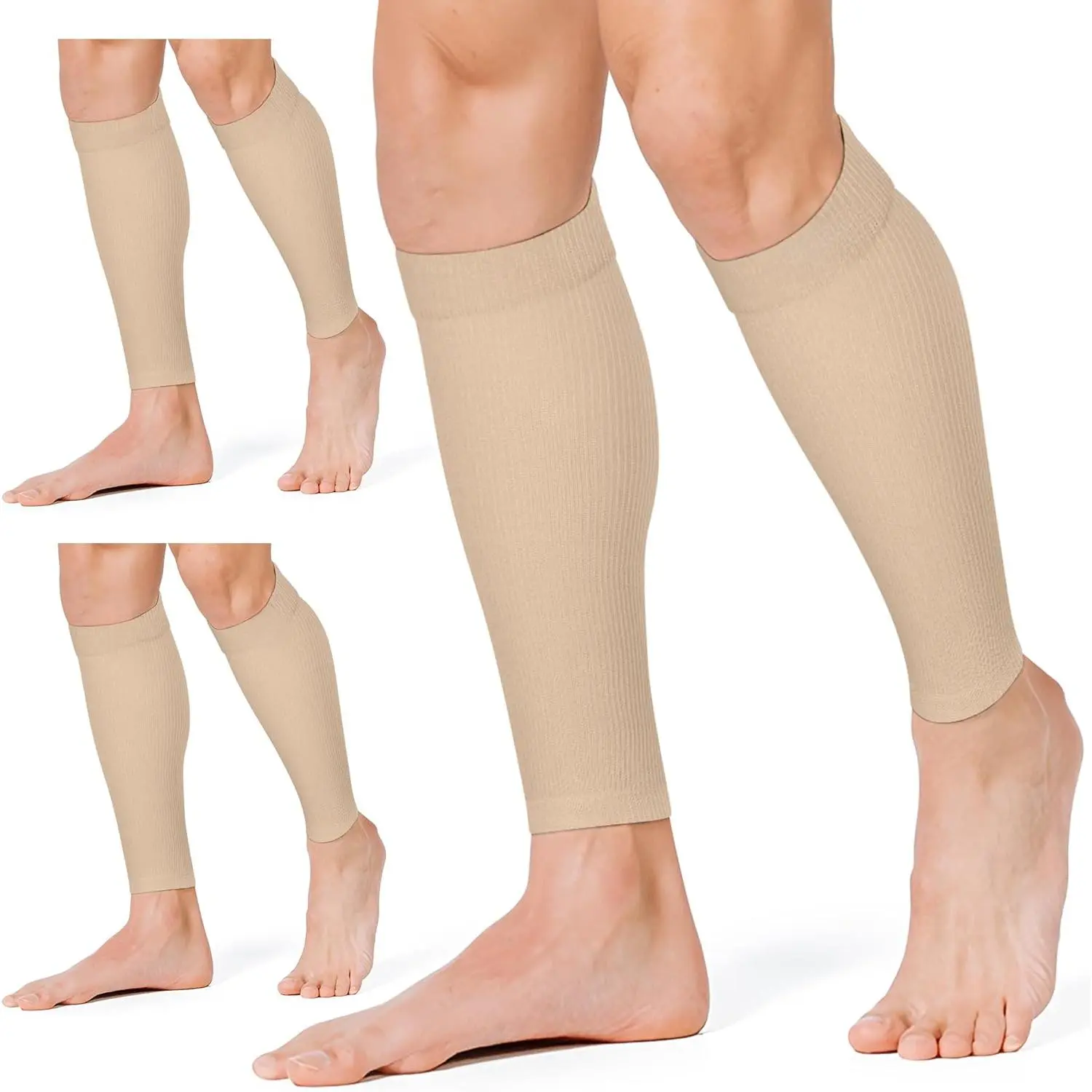 Calf Compression Sleeve  Women & Men Circulation (3 Pairs) 15-20 mmHg is Best Support  Running Cycling New model