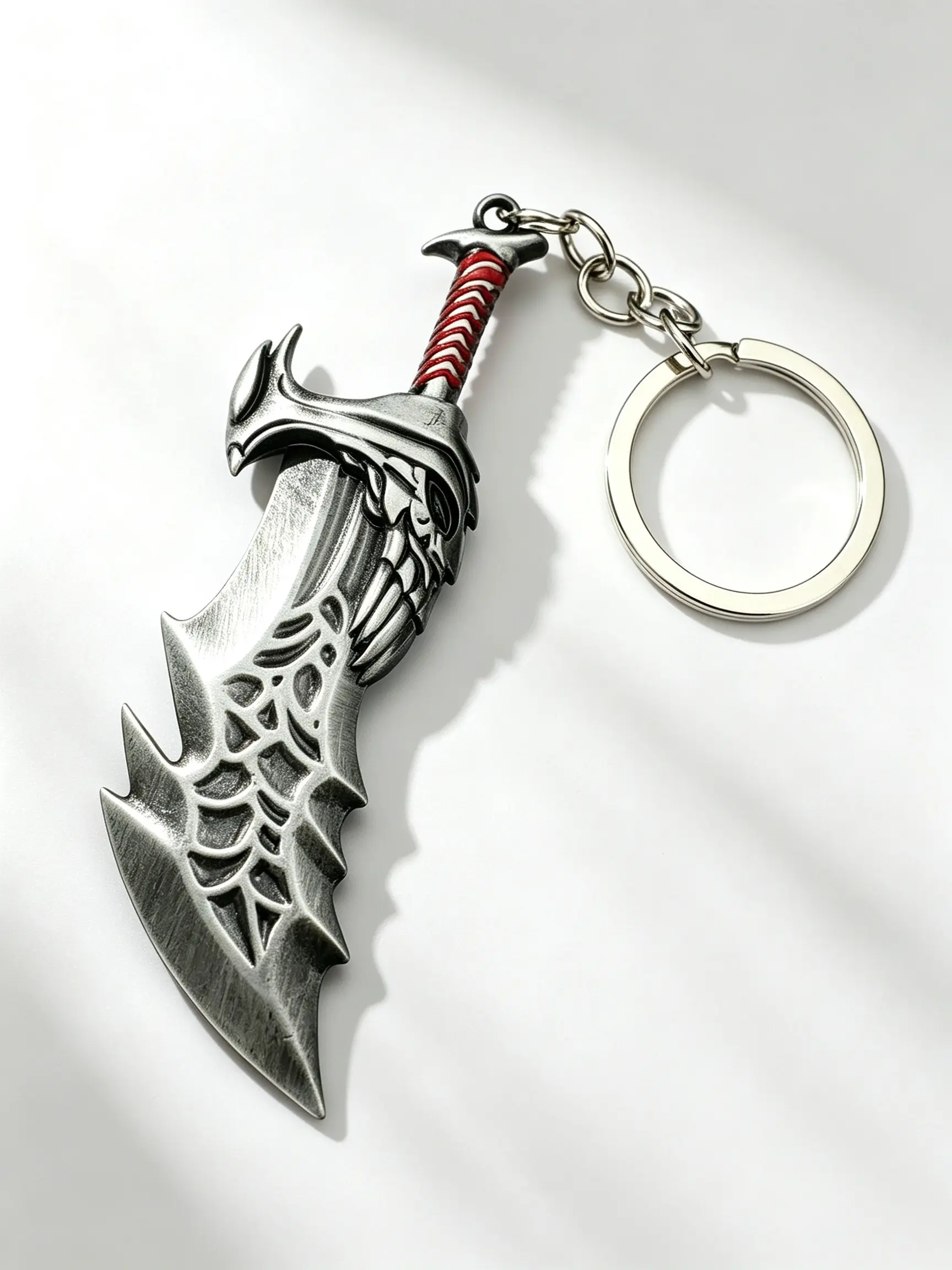 Vintage Zinc Alloy Chaos Blade, God of War Weapon Model Keyring, Gaming Accessories Backpack Charm, Collectible Gift for Men, Cool Keychains