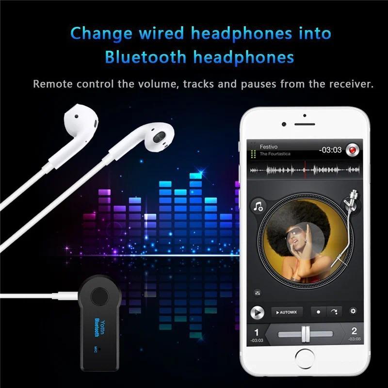 2 in 1 wireless Bluetooth 5.0 receiver 3.5mm jack for car music audio aux A2DP headphone transmitter adapter reciever handsfree input bluetooth-compatible sound adapter