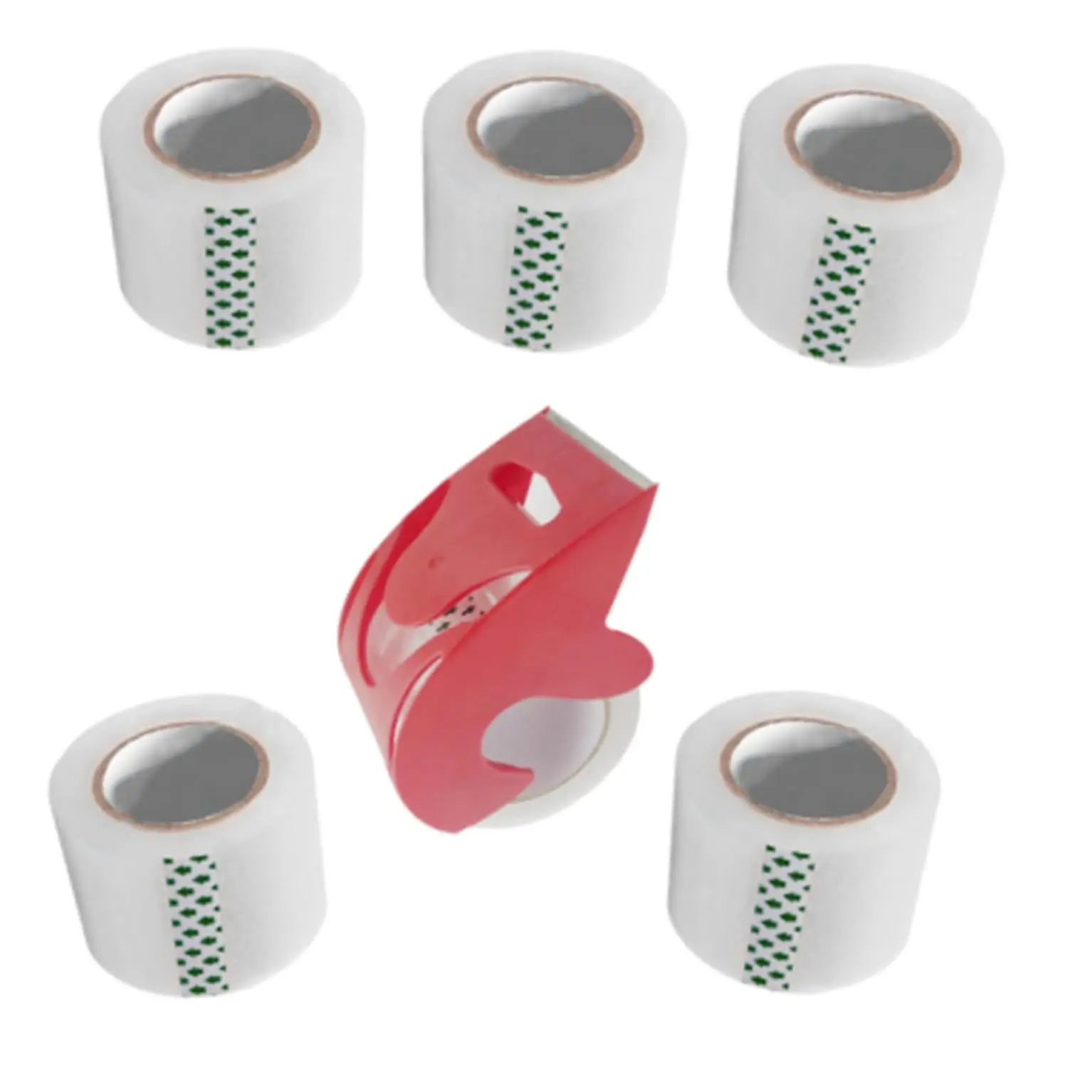 Heavy Duty Packaging Tape, 1.88" x 30 yd, Designed for Packing, Shipping and Mailing,  Seal   Box Types, 1.5" Core, Clear, 6 Roll with Dispenser