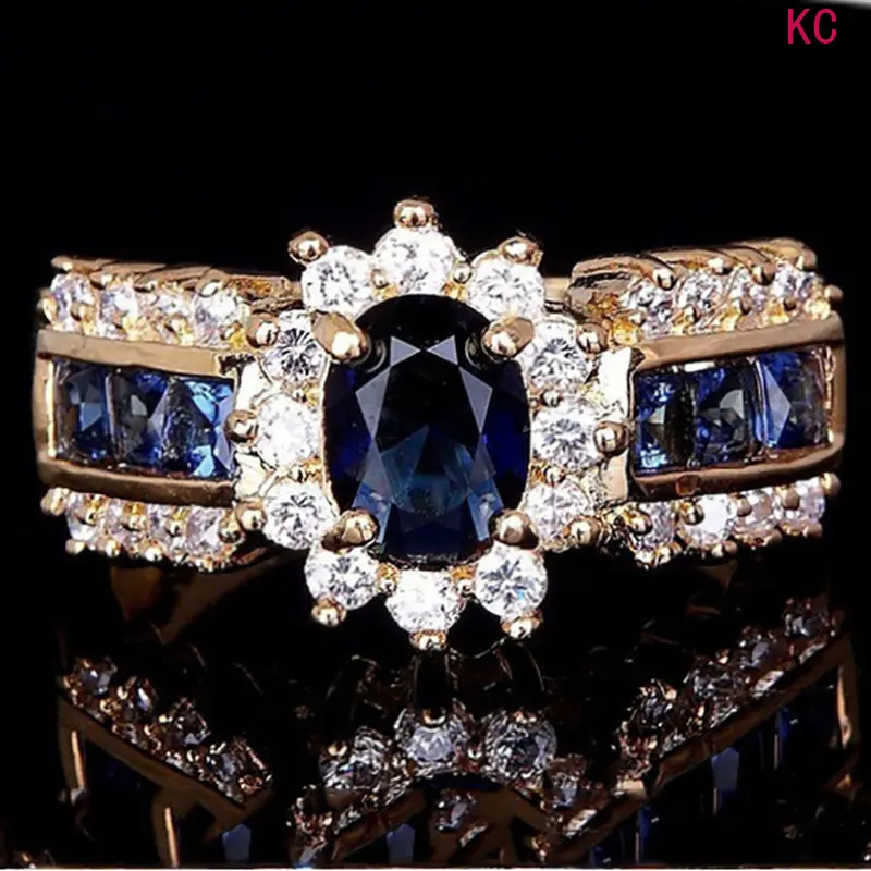 Double Layer Tiger Claw Ring Inlaid With Square Zircon And Topaz, Exquisite Finger Jewelry For European American Daily Outfit Matching